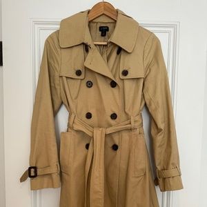 J Crew Trench Coat (Size 4)